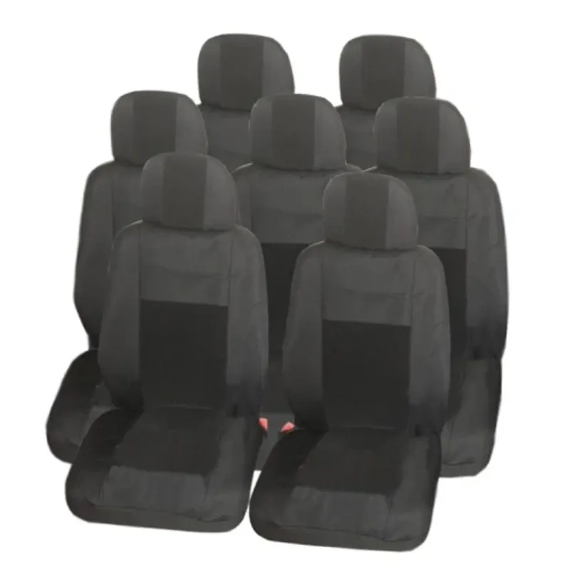 Калъфи тапицерия за VW Touran, Sharan, Ford Galaxy, Citroen C8, Peugeot 307SW, Citroen C4 Grand Picasso, Peugeot 806, 807, Lancia Phedra - Черни - 0