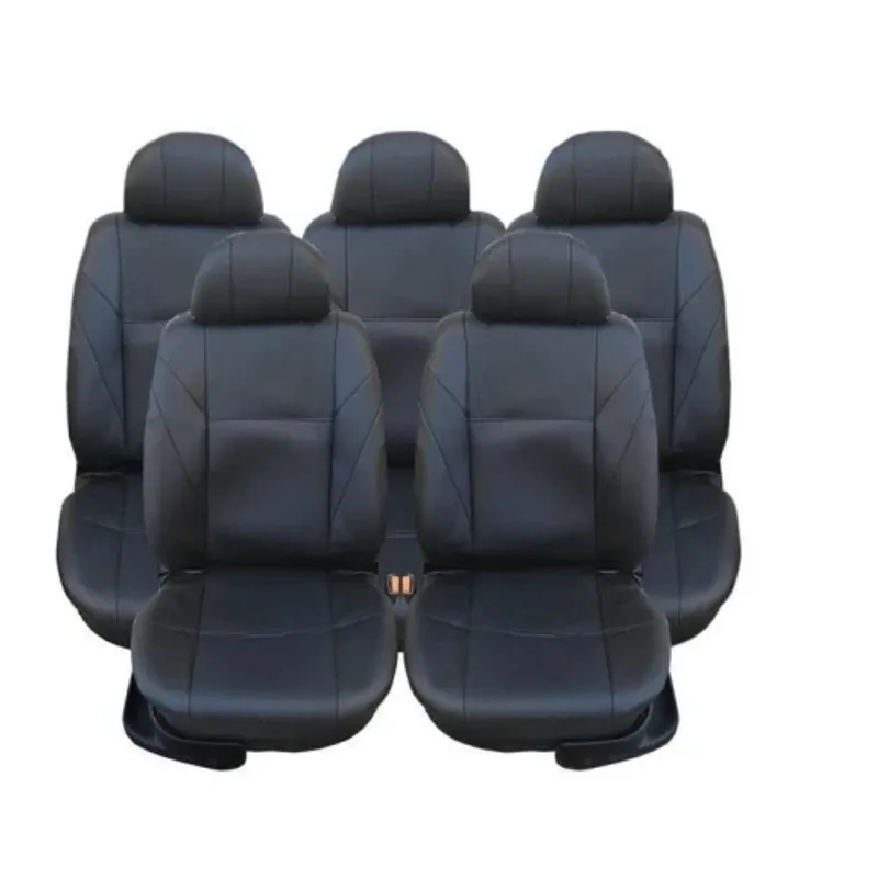 Калъфи/тапицерия за VW Touran, Sharan, Ford Galaxy, Citroen C8, Peugeot 307SW, Citroen C4 Grand Picasso, Peugeot 806, 807, Еко кожа, Черни - 0