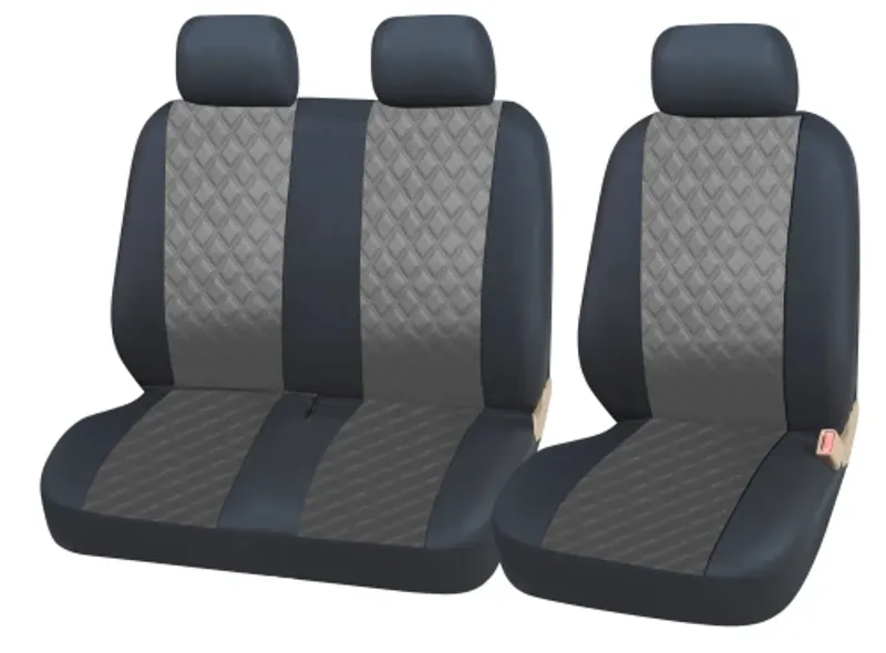 Универсална Taпицерия Калъфи Седалки Еко Кожа Капитонирани 2+1 За Бус - 0