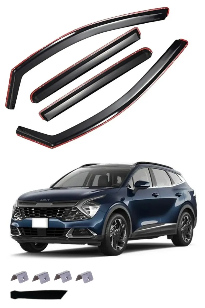 Комплект от 4бр. ветробрани за KIA SPORTAGE V 5 врати Къса база (SHORT WHEEL) след 2021 - 0