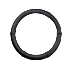 Калъф за волан от естествена кожа черен за автомобил размер М 37-39 см