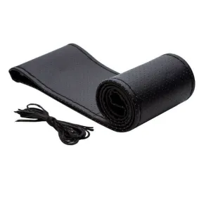 Перфориран кожен калъф за волан тип заший си сам, Размер М, С Игла И Конец